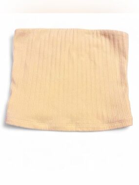 American Eagle Outfitters Light Yellow Ribbed Tube Top